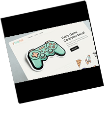 Sticker game controller artwork